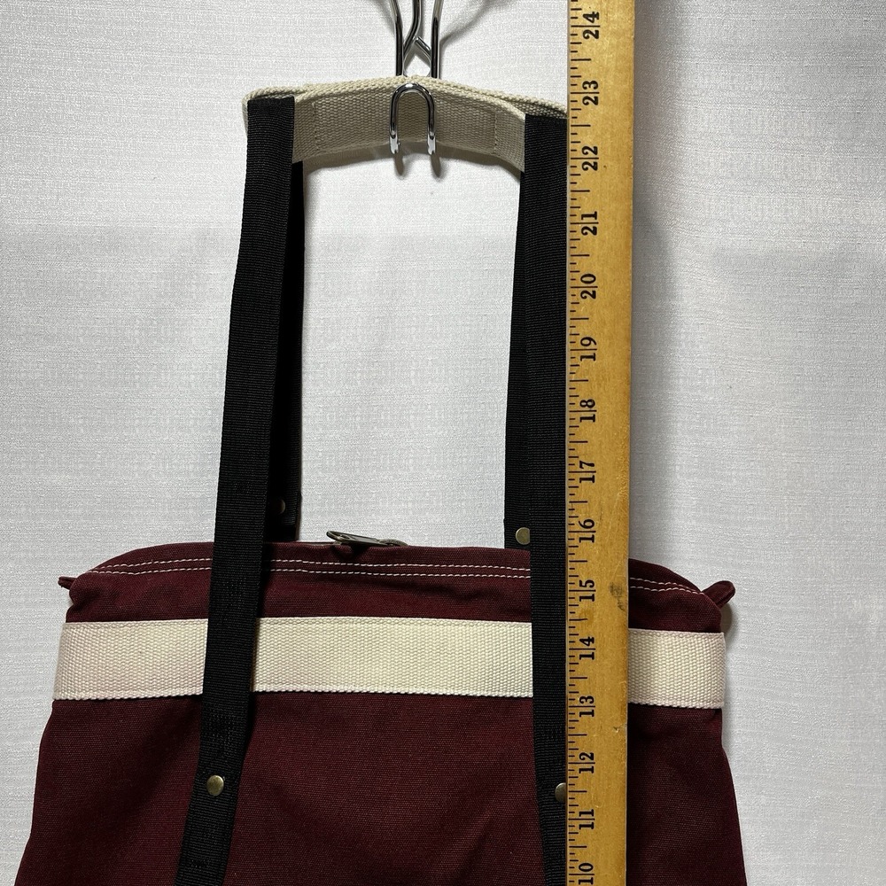 Kavu True Outdoor Wear Canvas Tote Shoulder Bag With Backpack Straps Burgundy - Picture 5 of 16